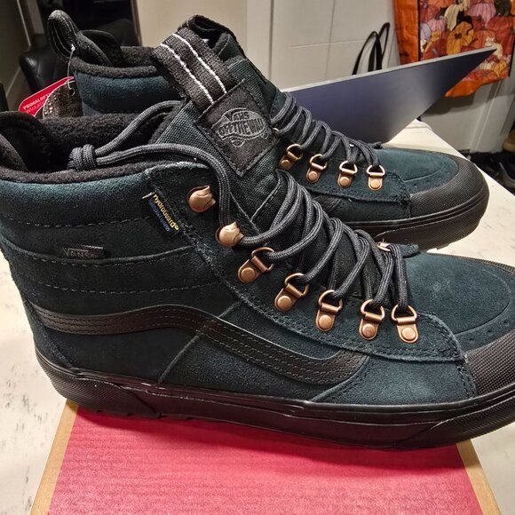 Vans SK8-HI MTE Waterproof Scarab Green / Black Men's 10 Hiking Sneaker Boot NEW - Picture 4 of 9